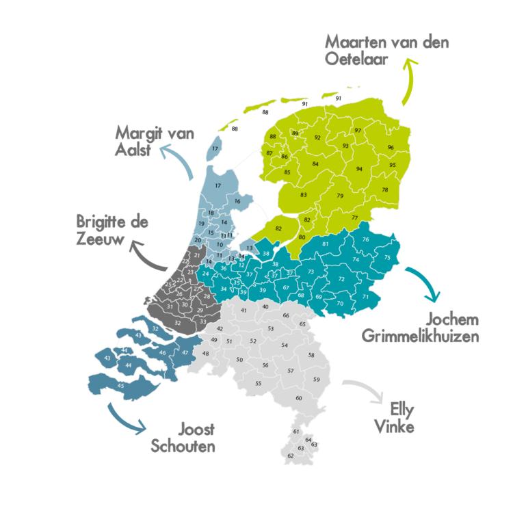 IEP-adviseurs regioverdeling